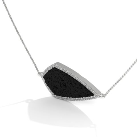 Amila's Black Druzy Designer Pendant